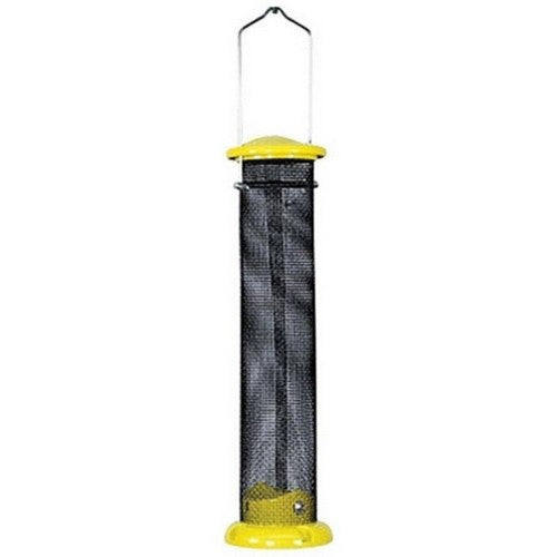 Finch Screen Tube Feeder 1 Lbs CAP,Black/Yellow by Audubon