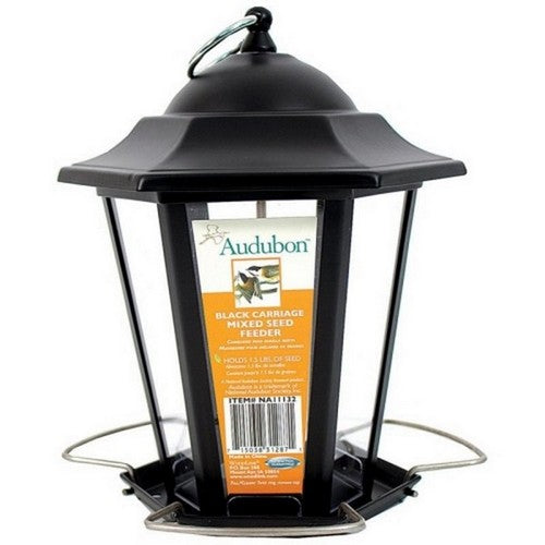 Carriage Lantern Wild Bird Feeder 1.5 Lbs CAP,Black by Audubon