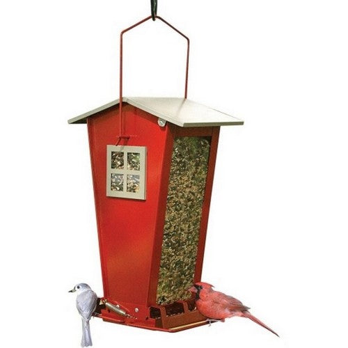 Audubon, Snack Shack Squirrel-Resistant Feeder, 7 LB CAP,Red