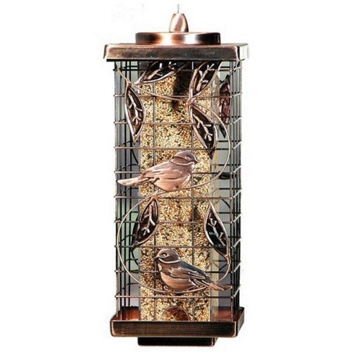 Squirrel-Resistant Caged Tube Feeder 2 LB CAP,Copper by Audubon