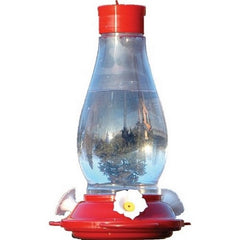 Hurricane Plastic Hummingbird Feeder 30 Oz, Red/Clear by Audubon