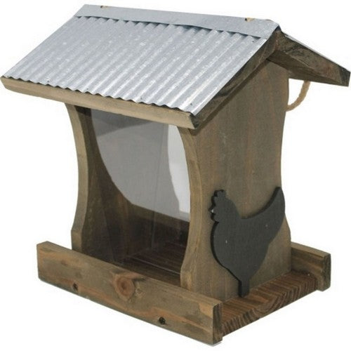 Audubon, Rustic Farmhouse Tall Hopper Feeder, 3 LB CAP,Natural