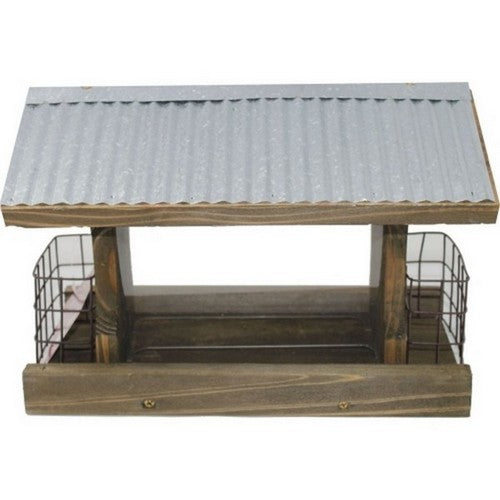 Rustic Farmhouse Ranch Feeder W/Suet Cages 4 LB CAP,Natural by Audubon