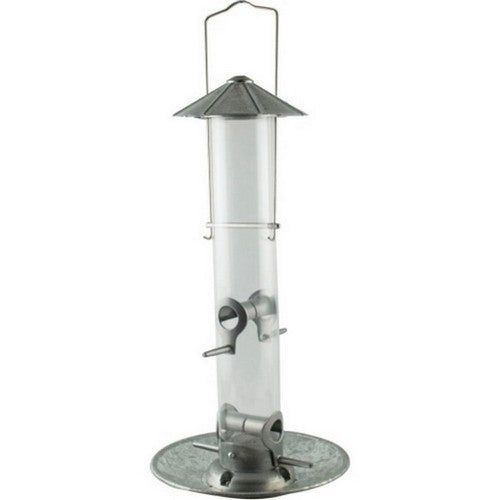 Rustic Farmhouse Silo Tube Seed Feeder 1.5 Lbs,Nickel by Audubon