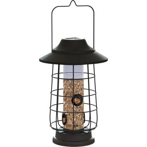 Audubon, Modern Farmhouse Solar Tube Feeder, .5 LB CAP,Black