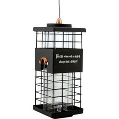 Modern Farmhouse Motivational Seed Feeder 2 LB CAP,Black by Audubon