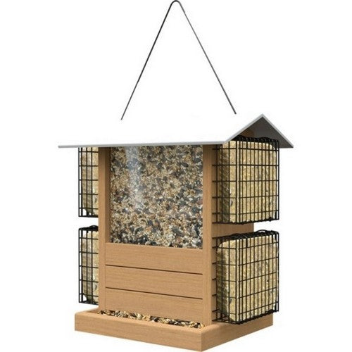 Nordic Habitat Deluxe Ranch W/Suet Feeder 4 CAKE CAP,Natural by Audubon