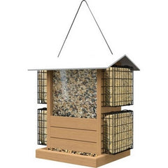 Nordic Habitat Deluxe Ranch W/Suet Feeder 4 CAKE CAP,Natural by Audubon