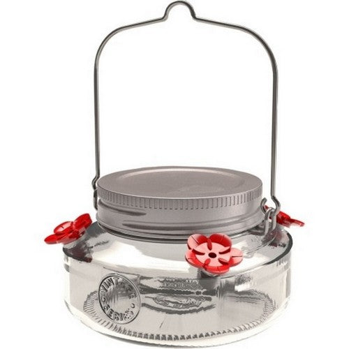 Audubon, Vintage Mini Mason Jar Glass Hummingbird Feeder, 12 Oz, Assorted