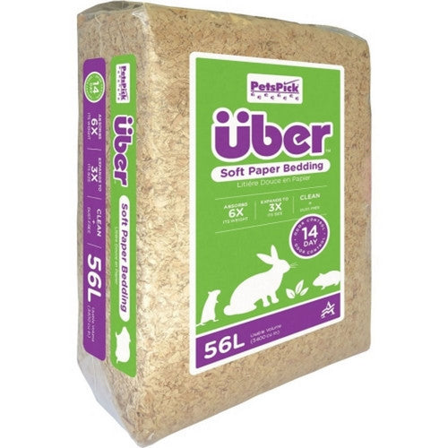 Uber, Uber Soft Paper Pet Bedding, 56 L,Natural