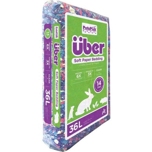 Uber, Uber Soft Paper Pet Bedding, 36 L,Confetti