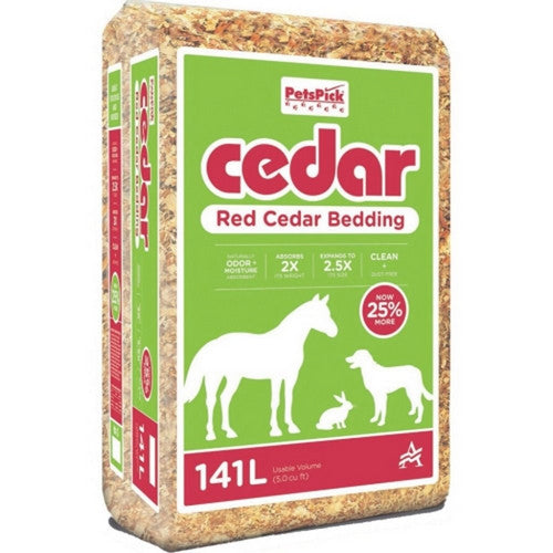 Pets Pick, Pets Pick Kiln Dried Red Cedar Bedding, 141 Litres,Red Cedar