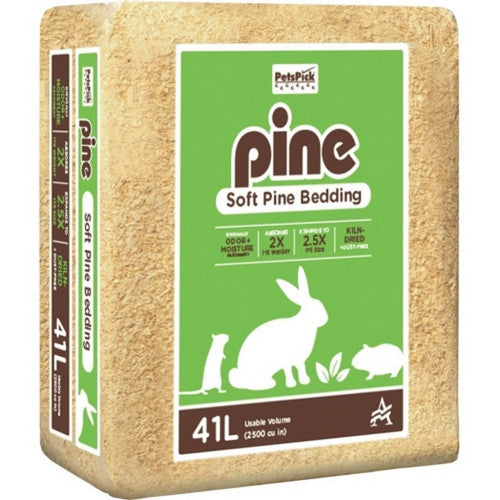 Pets Pick, Pets Pick Kiln Dried Soft Pine Bedding, 41 Litres,Pine