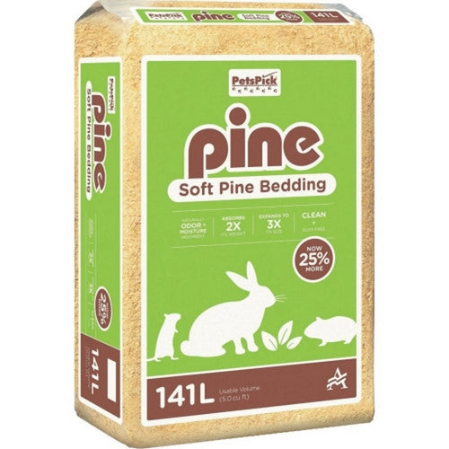 Pets Pick, Pets Pick Kiln Dried Soft Pine Bedding, 141 Litres,Pine