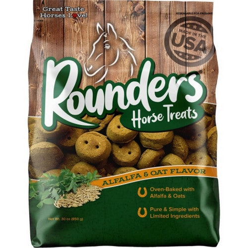 Rounders, Rounders Horse Treats, 30 Oz, Alfalfa/Oat