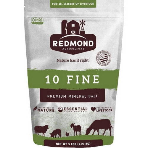 Redmond, Redmond 10 Fine Mineral Salt, 5 Lbs