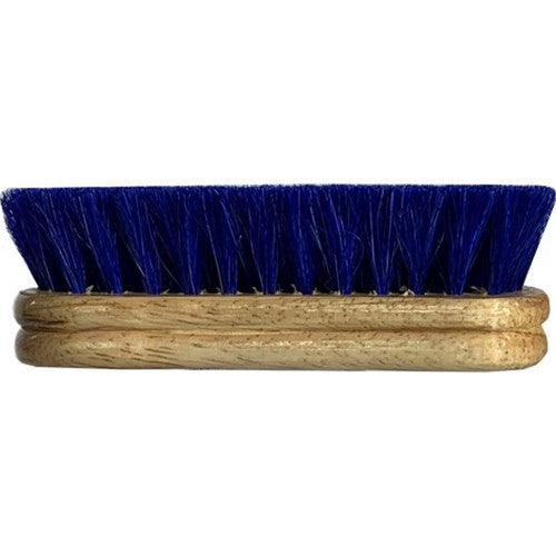 Legends, Legends Blue Horsehair Peanut Shaped Face Brush, 4.5 Inches, Tan