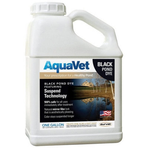 Aquavet, Aquavet Pond Dye W/Suspend Technology, 1 Gallons,Black