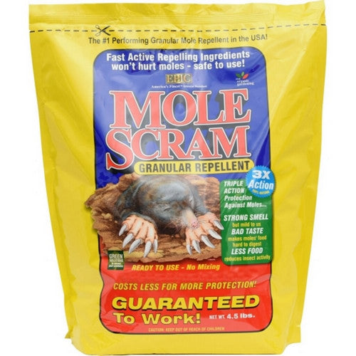Scram, Mole Scram Rtu Granular Repellent, 4.5 Lbs