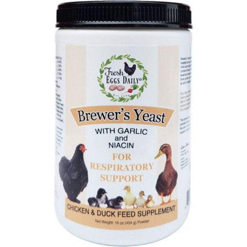 Fresh Eggs Daily, Brewers Yeast With Garlic For Respiratory Support, 16 Oz