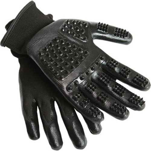 Hands On, Hands On Grooming & Bathing Gloves, 1 Each /  JUNIOR,Black