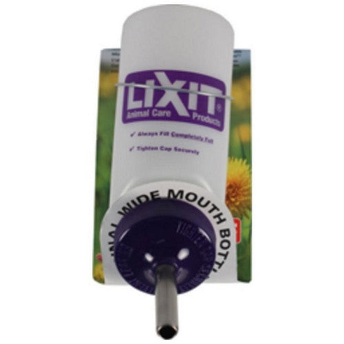 Lixit, Wide Mouth Water Bottle For Small Animals Purple, 8 Oz