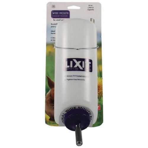 Lixit, Wide Mouth Water Bottle For Small Animals Purple, 32 Oz, Opaque/Purple