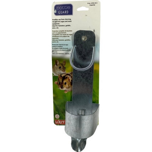 Lixit, Lixit Deluxe Chew Guard Bottle Holder Silver, 8 Oz