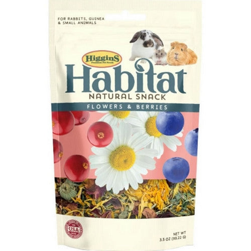 Higgins, Higgins Habitat Small Animal Treats, 3.5 Oz, Flower/Berry