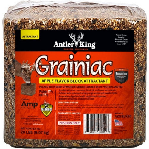 Grainiac Block Attractant 20 Lbs,Apple by Antler King