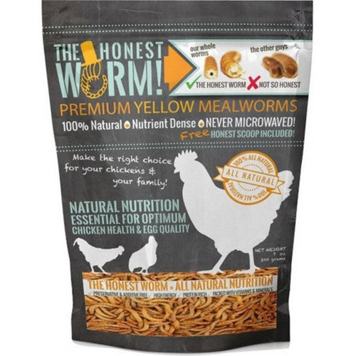 The Honest Worm!, The Honest Worm! Premium Yellow Mealworms, 7 Oz