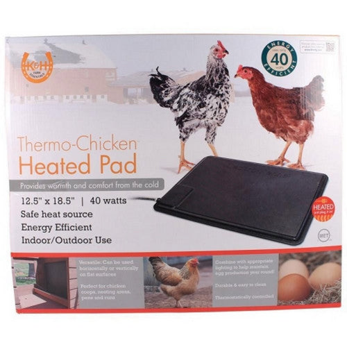 K&H, K&H Thermo-Chicken Heated Pad, 12.5 X 18.5 Inches, Black