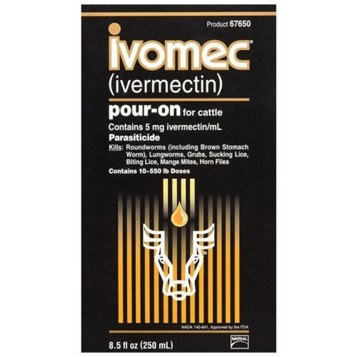 Ivomec Pour-On Dewormer For Cattle 250 ML by Ivomec