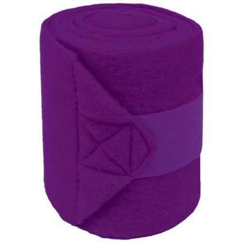 Partrade, Polo Fleece Bandages, 9 Feet-4 Pack,Purple