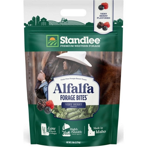 Standlee Premium Western Forage, Standlee Alfalfa Forage Bites, 5 Lbs,Berry