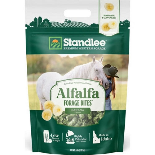 Standlee Premium Western Forage, Standlee Alfalfa Forage Bites, 5 Lbs,Banana