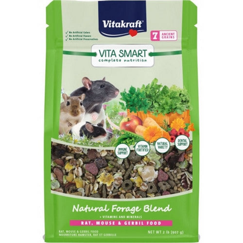 Vita Smart, Vita Smart Forage Blend Rat/Mouse/Gerbil Food, 2 Lbs