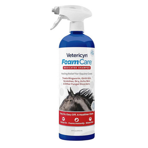 Vetericyn, Vetericyn Foamcare Medicated Equine Shampoo, 32 Oz