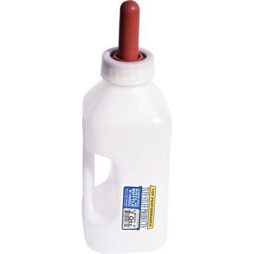 Screw On Nipple Bottle W/Handle 2 QT,White by Tuff Stuff