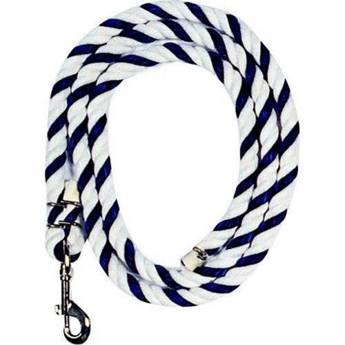 Beiler'S, Beiler'S Cotton Lead Rope W/Swivel Snap, 6 Feet,Blue/White