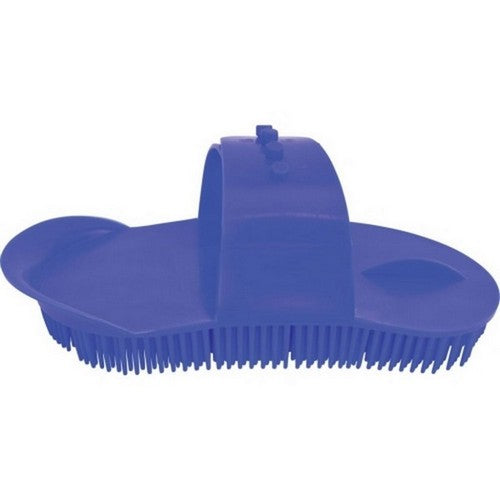 Partrade, Plastic Curry Comb W/Strap, 7 Inches, Blue