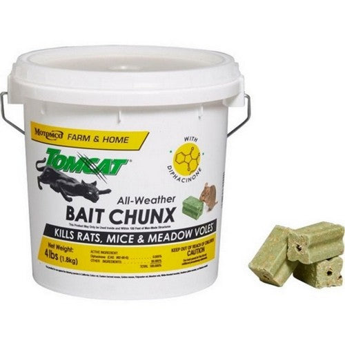 Tomcat All-Weather Bait Chunx Pail 1 Oz / 4 Lbs by Tomcat