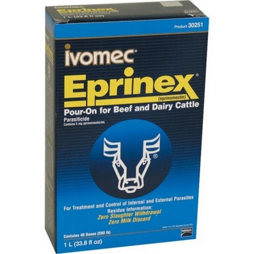 Eprinex, Eprinex Pour-On Dewormer For Beef & Dairy Cattle, 1 L