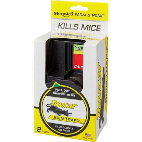 Tomcat, Tomcat Spin Trap For Mice, 2 Pack,Black