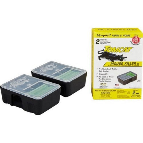 Tomcat Mouse Killer Ii Disposable Bait Station 1 Oz / 2 Count, BLACK by Tomcat