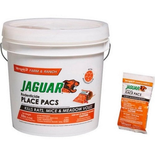 Jaguar, Jaguar Rodenticide Place Pacs Pail, 1.8 Oz /73 Count