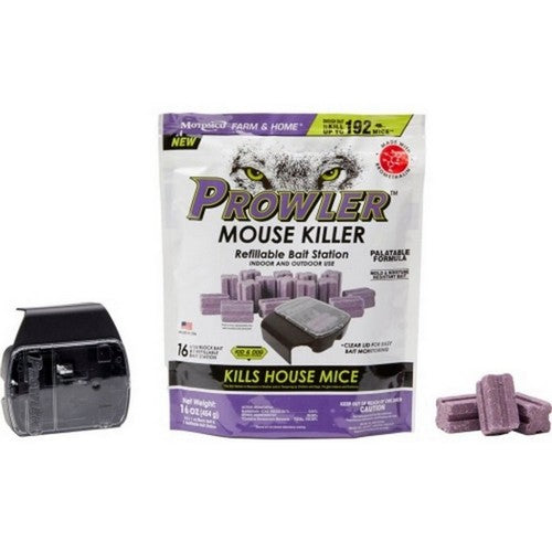 Prowler, Prowler Mouse Bait Blocks With Bait Station Bag, 1 Oz