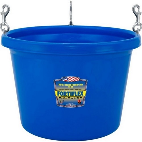 Fortiflex Round Stall Feeder 30 QT,Blue by Fortiflex