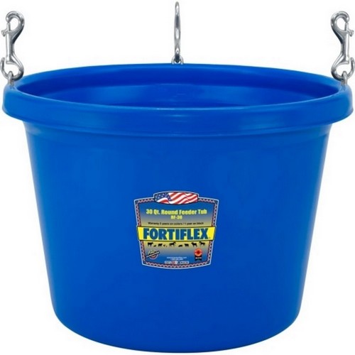 Fortiflex, Fortiflex Round Stall Feeder, 30 QT,Blue