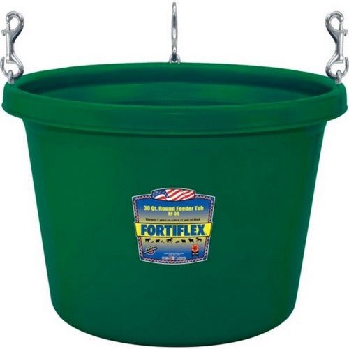 Fortiflex, Fortiflex Round Stall Feeder, 30 QT,Green